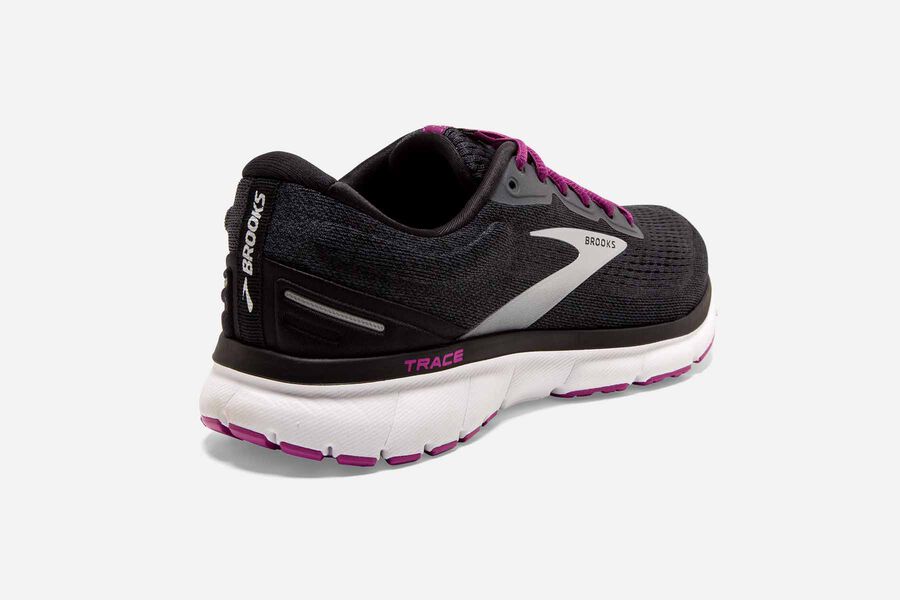 Brooks Running Shoes - Trace Road Womens - Black/Purple - DIH-687209